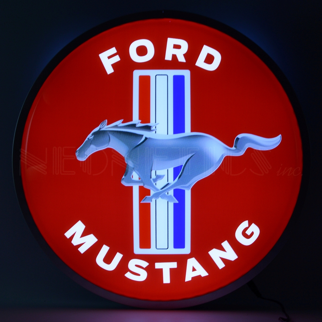 Ford Mustang Red - led lighted sign