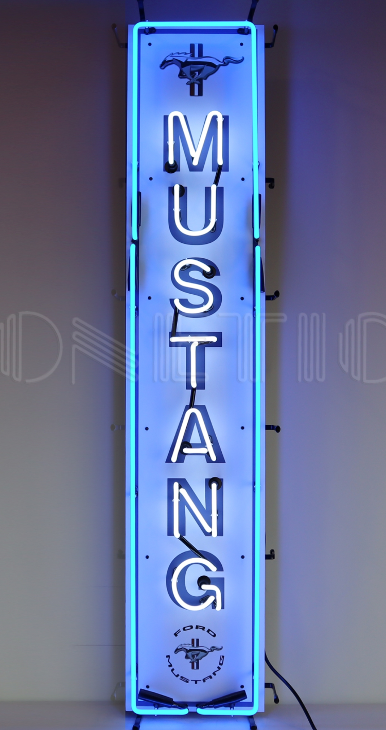 Mustang Vertical Neon Sign - Auto