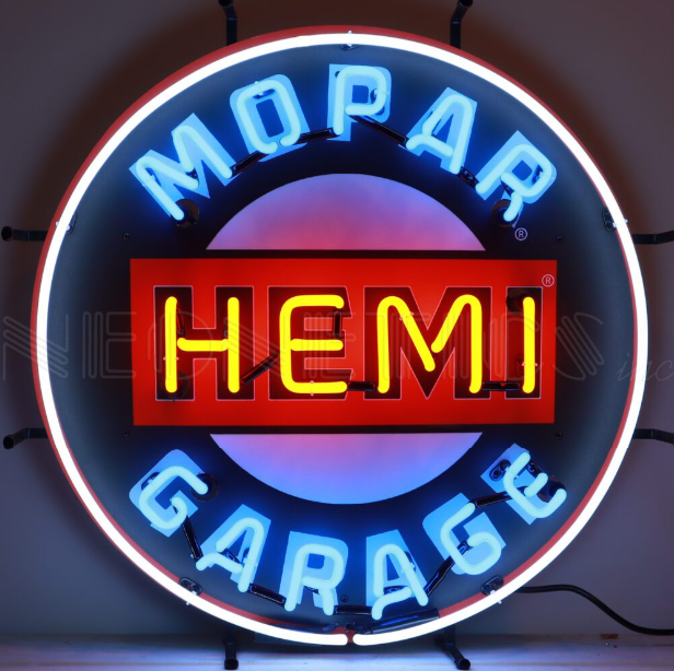 Mopar Hemi Garage Neon Sign - Auto