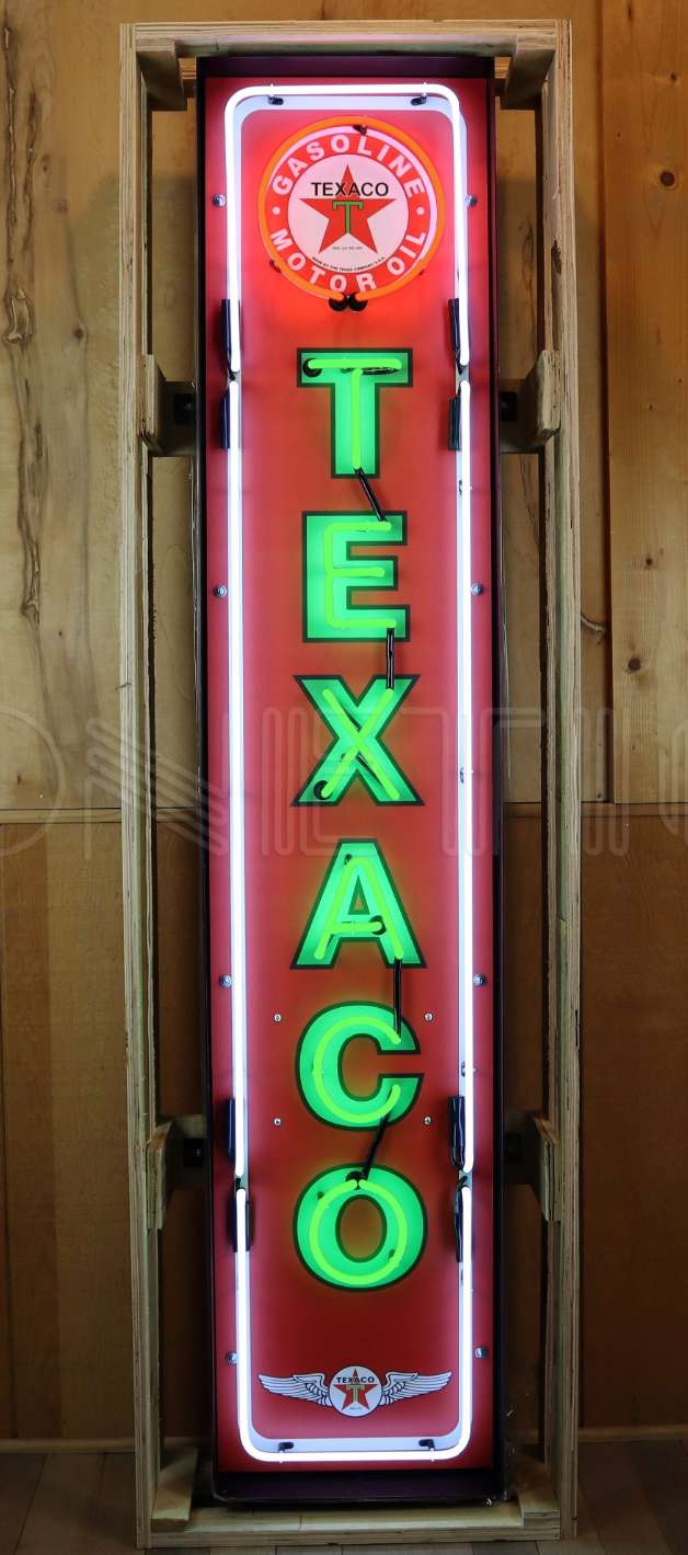 Texaco Vertical Neon Sign - Steel