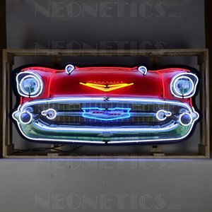 57 Chevy Bel Air grill neon sign - Auto