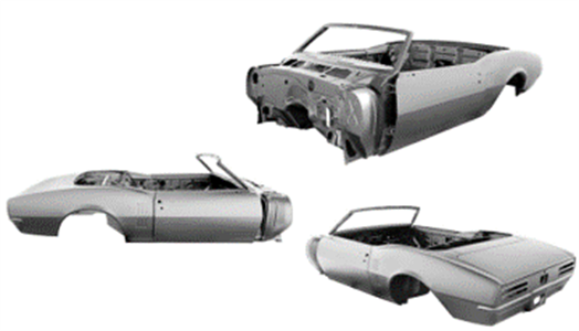 1967 Pontiac Firebird Convertible Body Shell 
