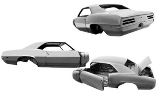 1969 Pontiac Firebird Coupe Body Shell