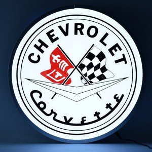 Chevrolet Corvette Flags - Led lighted sign