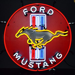 Ford Mustang red - 60 CM neon sign - Auto