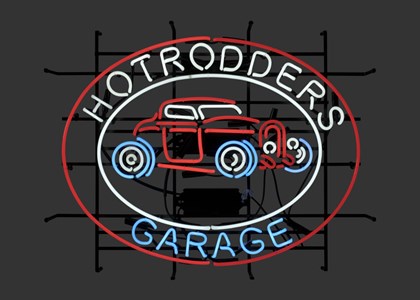 Hotrodders garage neon sign - Auto