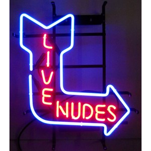 Live nudes neon sign - Xtra - Miscellaneous