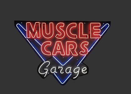 Muscle Cars Garage neon sign