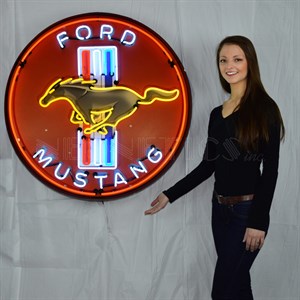 Ford Mustang red - 90 CM neon sign - Auto