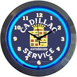 Cadillac Service - Neon Clock