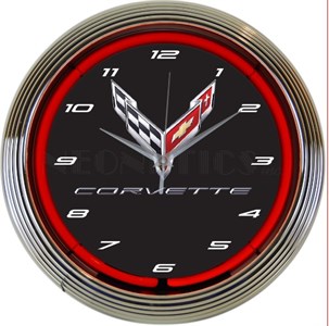 Corvette C8 - Neon Clock