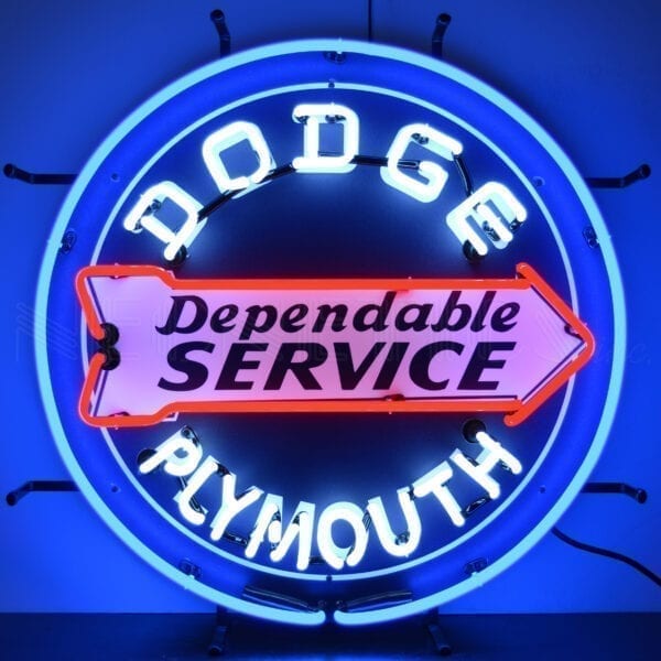 Dodge dependable service - 60 CM neon sign - Auto