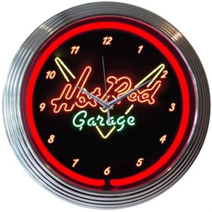 Hot Rod Garage - Neon Clock