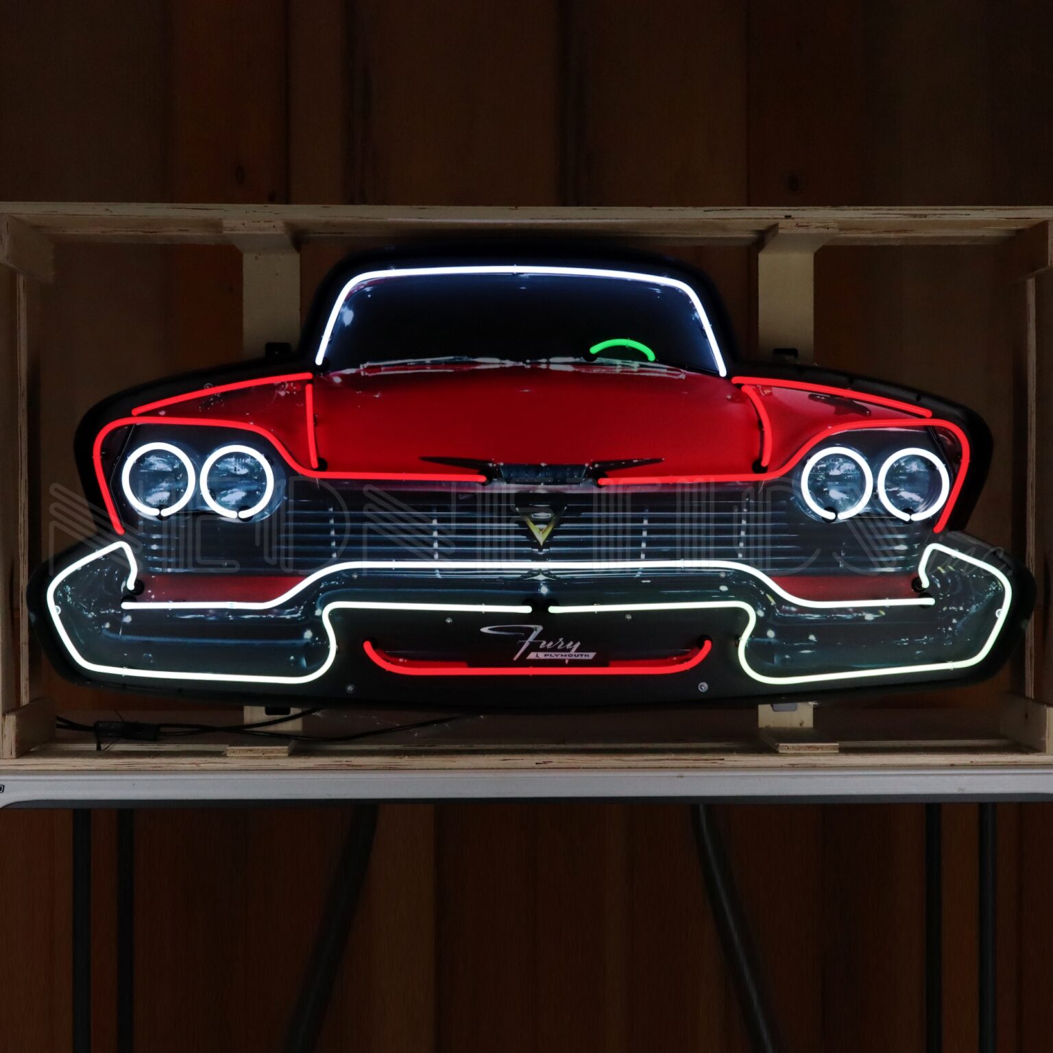 Plymouth Fury grill neon sign - Auto