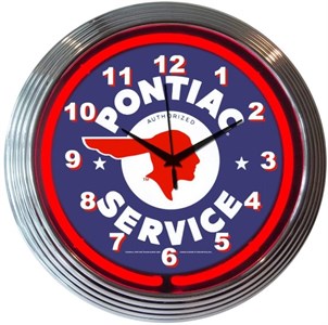 Pontiac Service - Neon Clock
