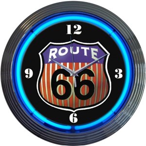 Route 66 - Neon Clock