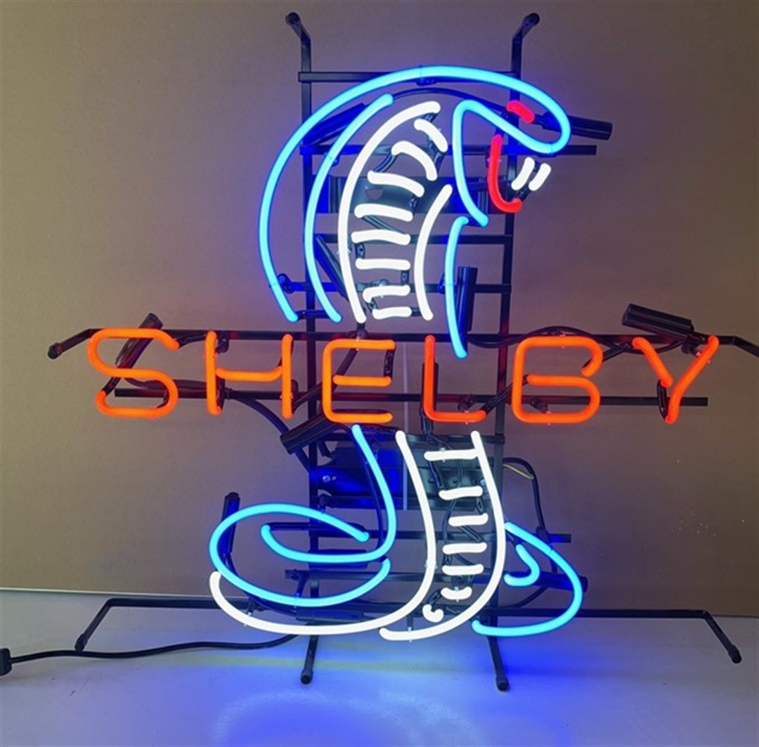 Shelby neon sign auto cobra ford mustang GM muscle cras garage