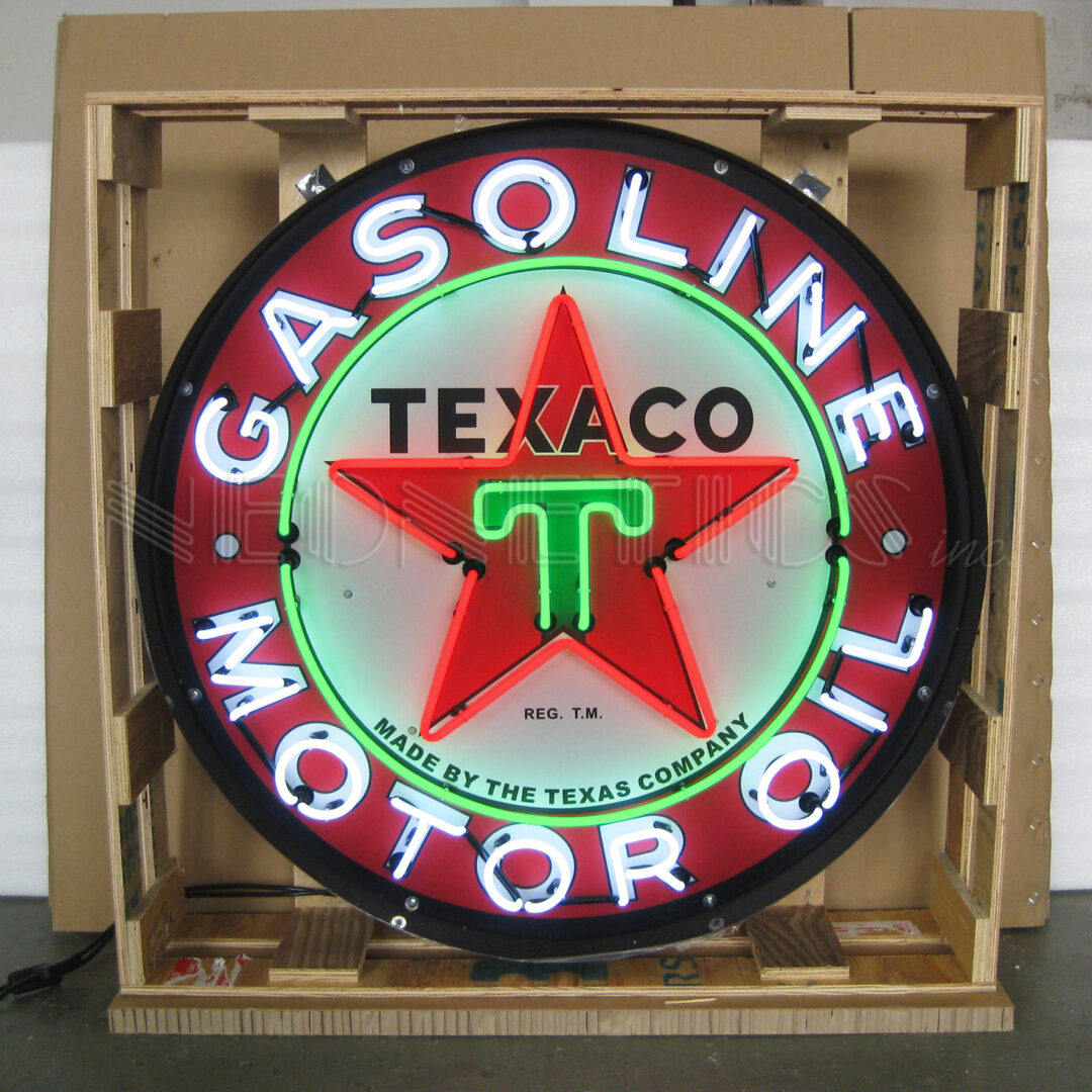 Texaco motor oil - 90 CM neon sign - Gas