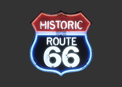 Route 66 neon sign - Big  