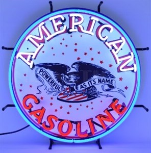 American Gasoline - 60 CM neon sign - Auto - Gas