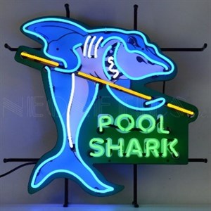 Pool Shark neon sign