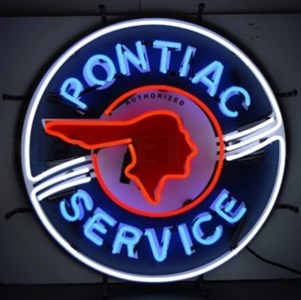 Pontiac service - 60 CM neon sign - Auto - GM