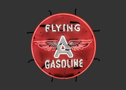Flying A gasoline - 60 CM neon sign - Auto- Gas