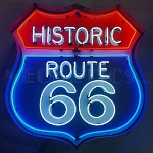 Historic Route 66 neon sign