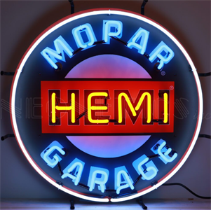 Mopar Hemi Garage Neon Sign - Auto
