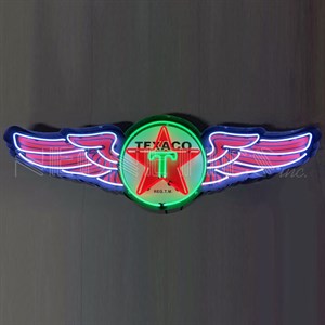 Texaco wings neon sign - Gas