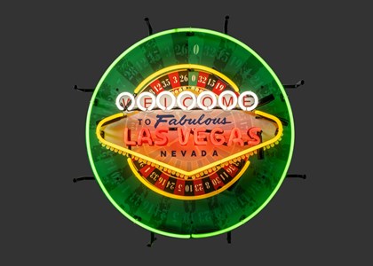 Welcome to Las Vegas roulette - 60 CM - Neon sign